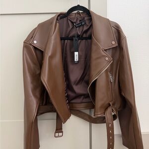 Lioness Chocolate Leather Jacket